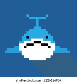 Simple pixel animal series, the whale