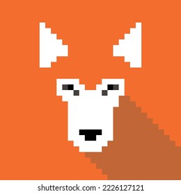 Simple pixel animal series, the wolf