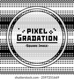 Simple pixel art gradient illustration. Vector is transparent in white. Several versions are available. Please use with or without sample text, set or single version depending on your application.