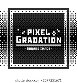 Simple pixel art gradient illustration. Vector is transparent in white. Several versions are available. Please use with or without sample text, set or single version depending on your application.