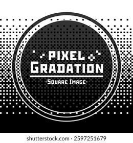 Simple pixel art gradient illustration. Vector is transparent in white. Several versions are available. Please use with or without sample text, set or single version depending on your application.