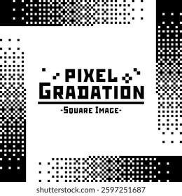 Simple pixel art gradient illustration. Vector is transparent in white. Several versions are available. Please use with or without sample text, set or single version depending on your application.