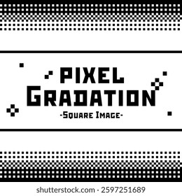 Simple pixel art gradient illustration. Vector is transparent in white. Several versions are available. Please use with or without sample text, set or single version depending on your application.