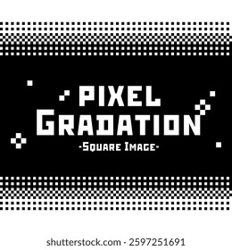 Simple pixel art gradient illustration. Vector is transparent in white. Several versions are available. Please use with or without sample text, set or single version depending on your application.