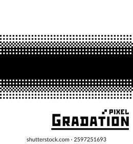 Simple pixel art gradient illustration. Vector is transparent in white. Several versions are available. Please use with or without sample text, set or single version depending on your application.