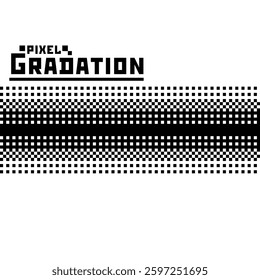 Simple pixel art gradient illustration. Vector is transparent in white. Several versions are available. Please use with or without sample text, set or single version depending on your application.