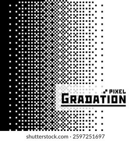 Simple pixel art gradient illustration. Vector is transparent in white. Several versions are available. Please use with or without sample text, set or single version depending on your application.