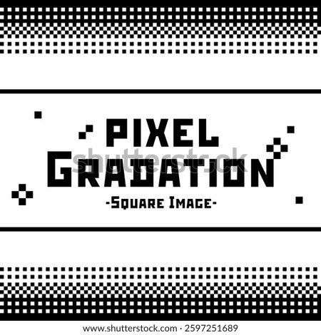 Simple pixel art gradient illustration. Vector is transparent in white. Several versions are available. Please use with or without sample text, set or single version depending on your application.