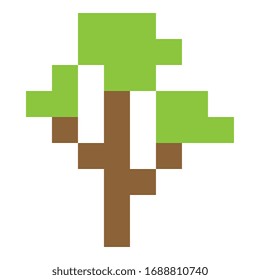 Simple Pixel Art Tree Icon
