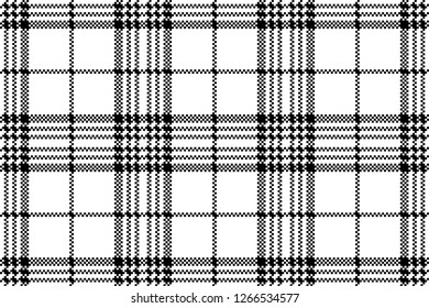 Simple pixel check black white seamless pattern. Vector illustration.