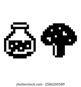 Simple Pixel Retro Game Halftone