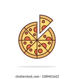 simple pizza icon design for your web site design, logo, app, UI, vector illustration