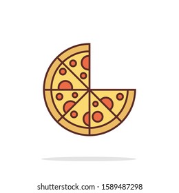 simple pizza icon design for your web site design, logo, app, UI, vector illustration