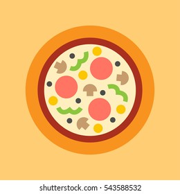 Simple pizza illustration.