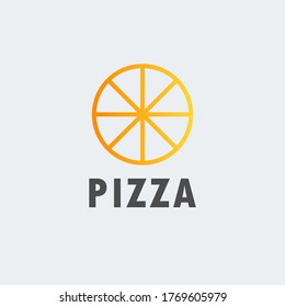 Simple pizza logo design template. Vector concept for company business identity.