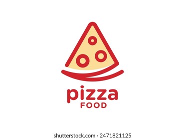 simple pizza logo. food cafe and restaurant symbol vector design