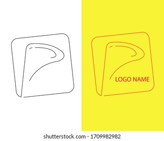 Minimalist für einfache Pizza-Logo-Vektorillustration für Ihr Unternehmen