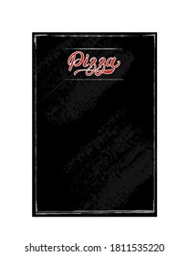 Simple Pizza Menu Blackboard vector design - Fully editable 