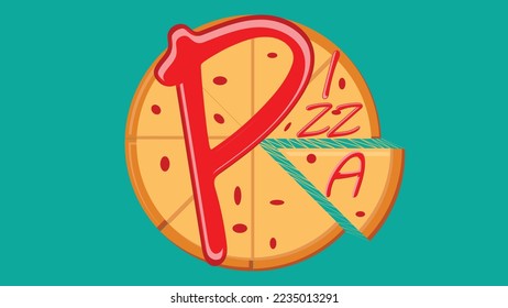 Simple Pizza Restaurant Logo Vector