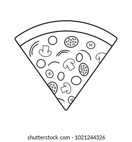 Simple pizza slice icon