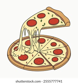 Simple Pizza, Pizza Slices Icon Set, Cheese icon, Pizza Slice Icon vector design 