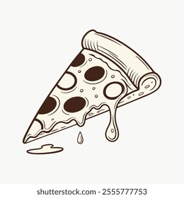 Simple Pizza, Pizza Slices Icon Set, Cheese icon, Pizza Slice Icon vector design 