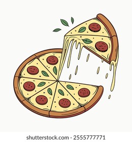 Simple Pizza, Pizza Slices Icon Set, Cheese icon, Pizza Slice Icon vector design 