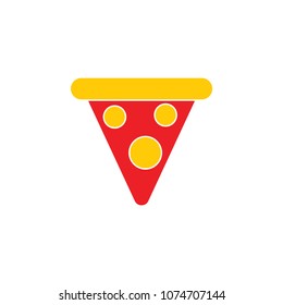 simple pizza triangle logo