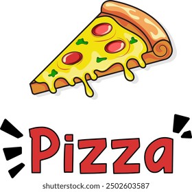 Simple pizza t-shirt design with white background, eps 10, editable.
