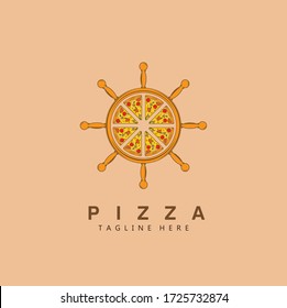 Plantilla de logotipo de vector Pizza simple