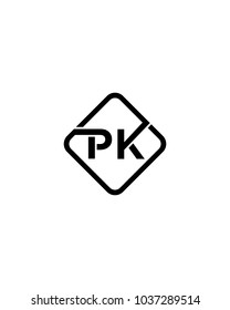 Simple Pk Initial Logo Design Template Stock Vector (Royalty Free ...