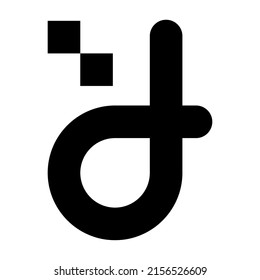 einfaches Logo für den Buchstaben D