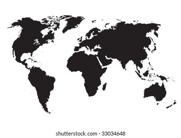 World Map Vector Stock Vector (Royalty Free) 1024705669