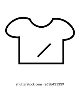 Simple plain t-shirt icon without design