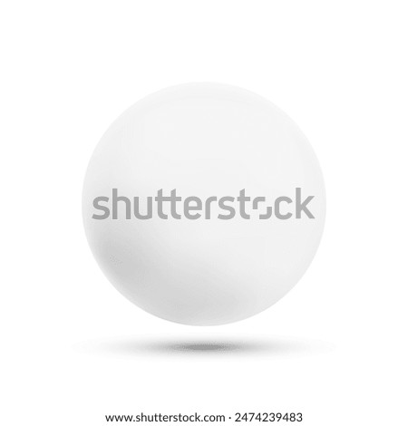 Simple plain white sphere, 3d illustration.