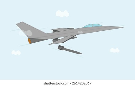 Simple plane air craft vector illustration for use.