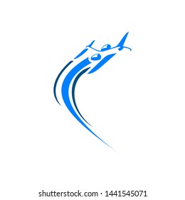 simple plane aviator vector logo