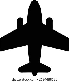 simple plane icon on white background
