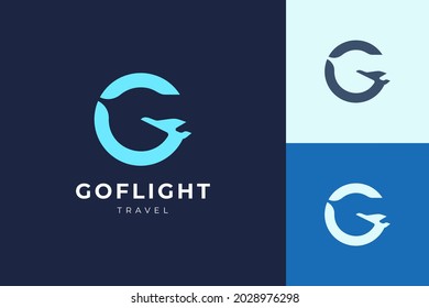 Logo simple del plano con forma de letra g