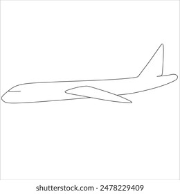 Simple plane outline with clear draw