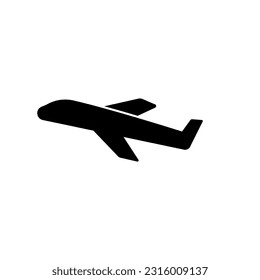 Simple Plane silhouette vector icon
