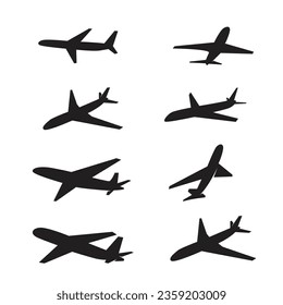 simple plane vector icon bundle set