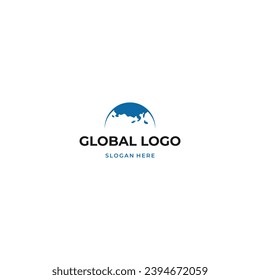 diseño simple de logotipo planet plano de planet en fondo aislado