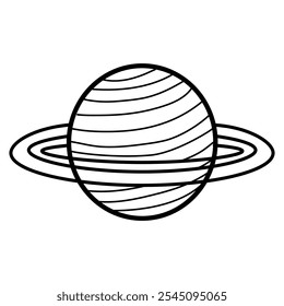 Planeta simple y contorno de galaxia