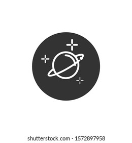 Simple planet icon flat design