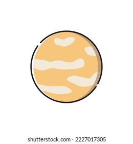 SIMPLE PLANET ICON FOR GRAPHIC DESIGN
