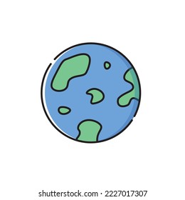 SIMPLE PLANET ICON FOR GRAPHIC DESIGN