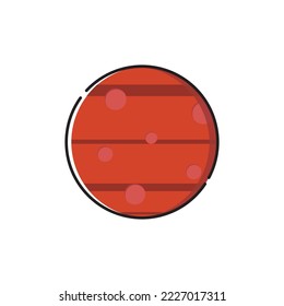 EINFACHES PLANETSYMBOL FÜR GRAFISCHES DESIGIGN