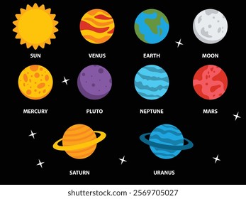 Simple Planet Illustrations In Color