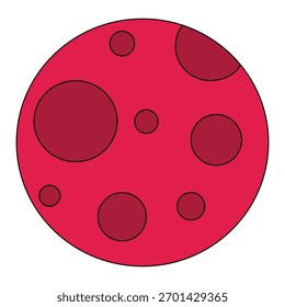Simple planet isolated on a white background